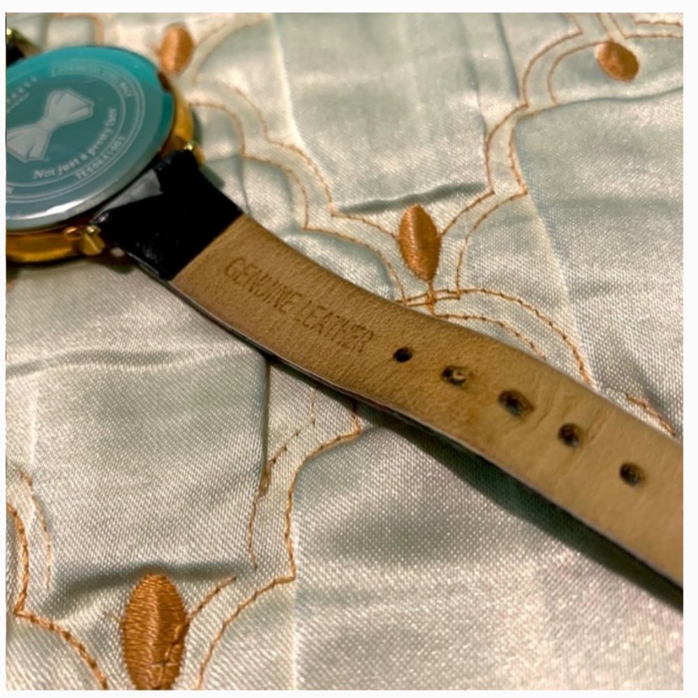 Ted Baker Ruth Black Floral Leather Strap Watch - Picture 9 of 11